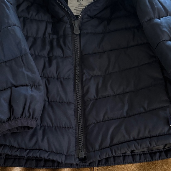 GAP Navy Kids Puffer Coat - Picture 3 of 5